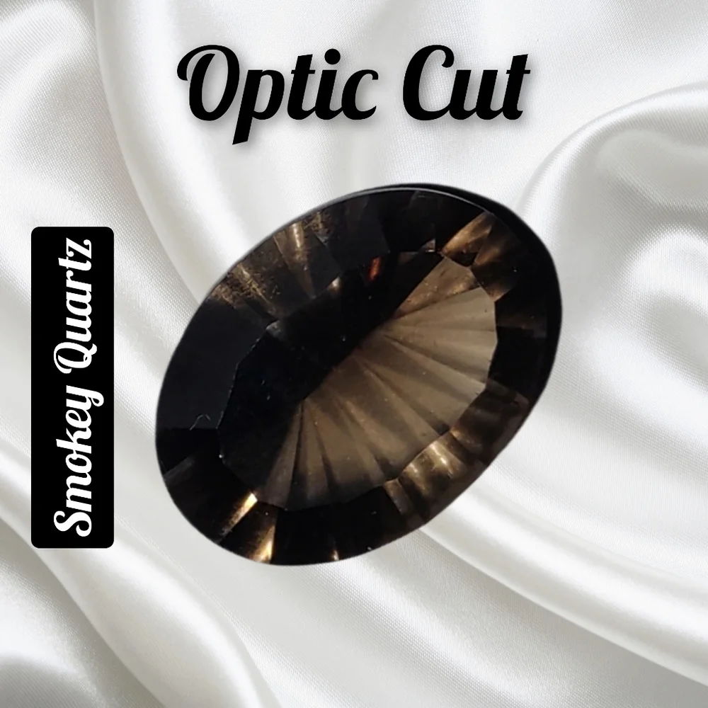 Smokey Quartz Optic Cut 12.5 ct - Picture 2 of 2